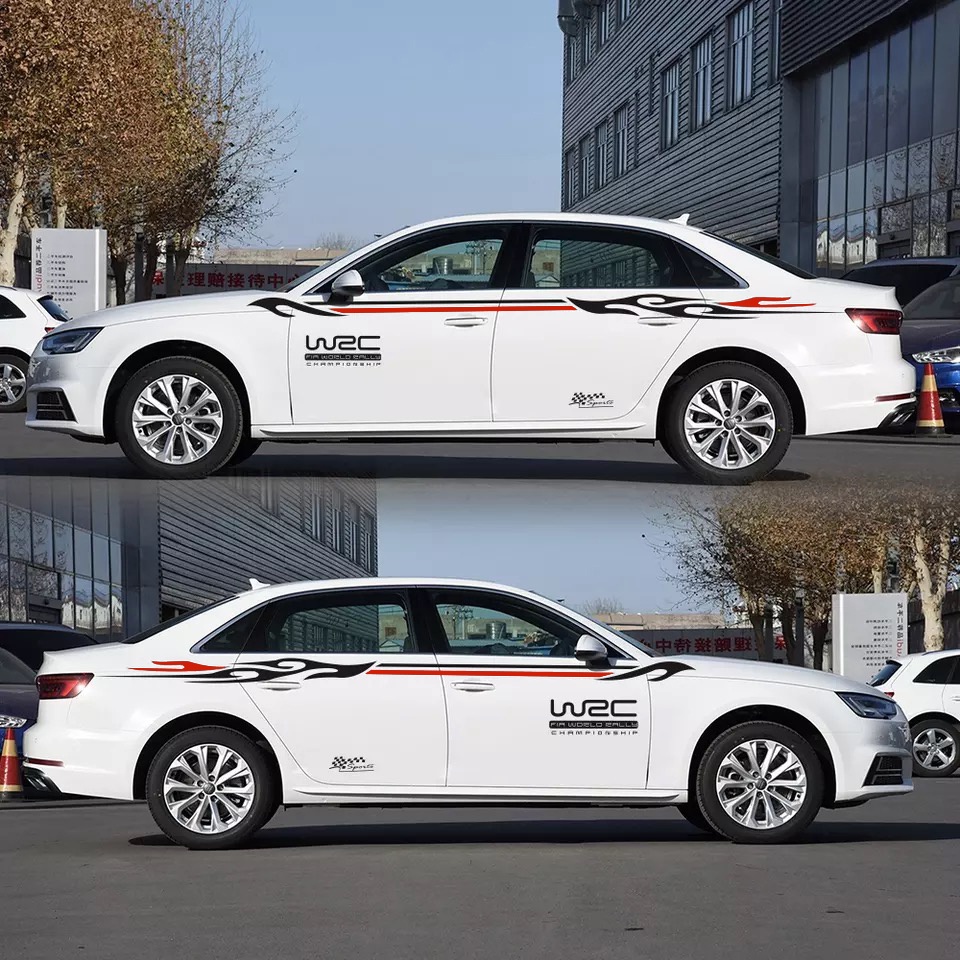 Tem dán sườn xe ô tô phong cách thể thao TX02