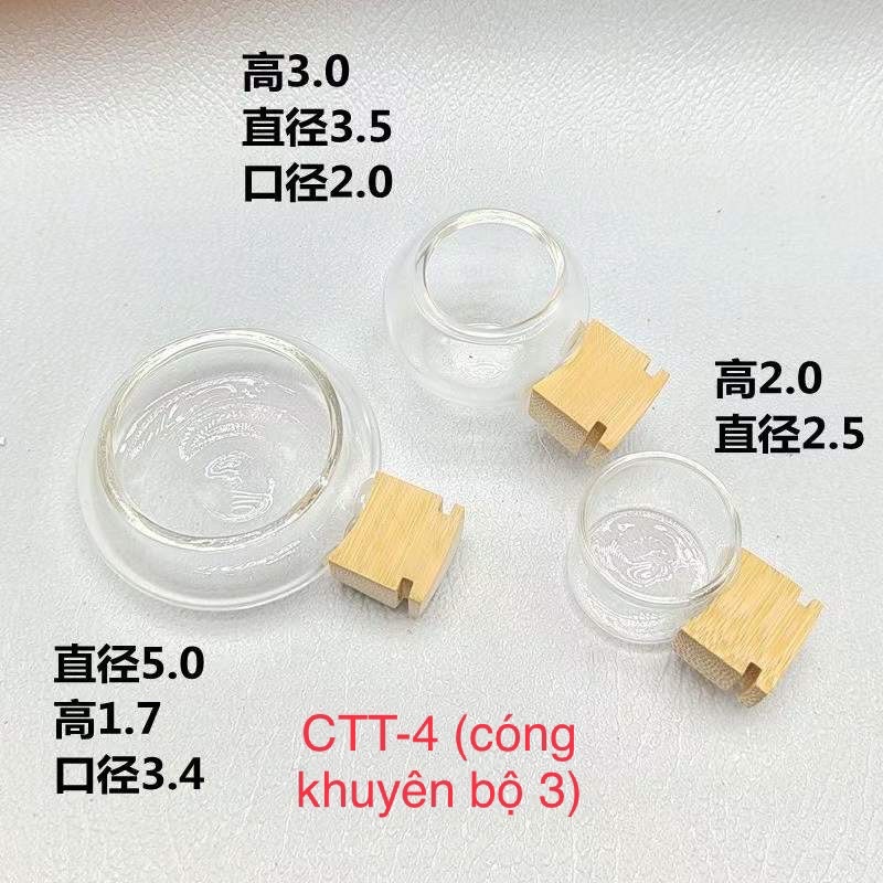 Cóng thuỷ tinh tàu trơn ,múi dành cho chim khuyên,choè đất,yến,tiểu mi