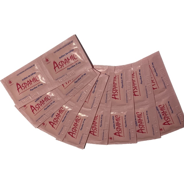 Đường ăn kiêng ASPAMIC Hộp 50 gói - Hộp 100 gói