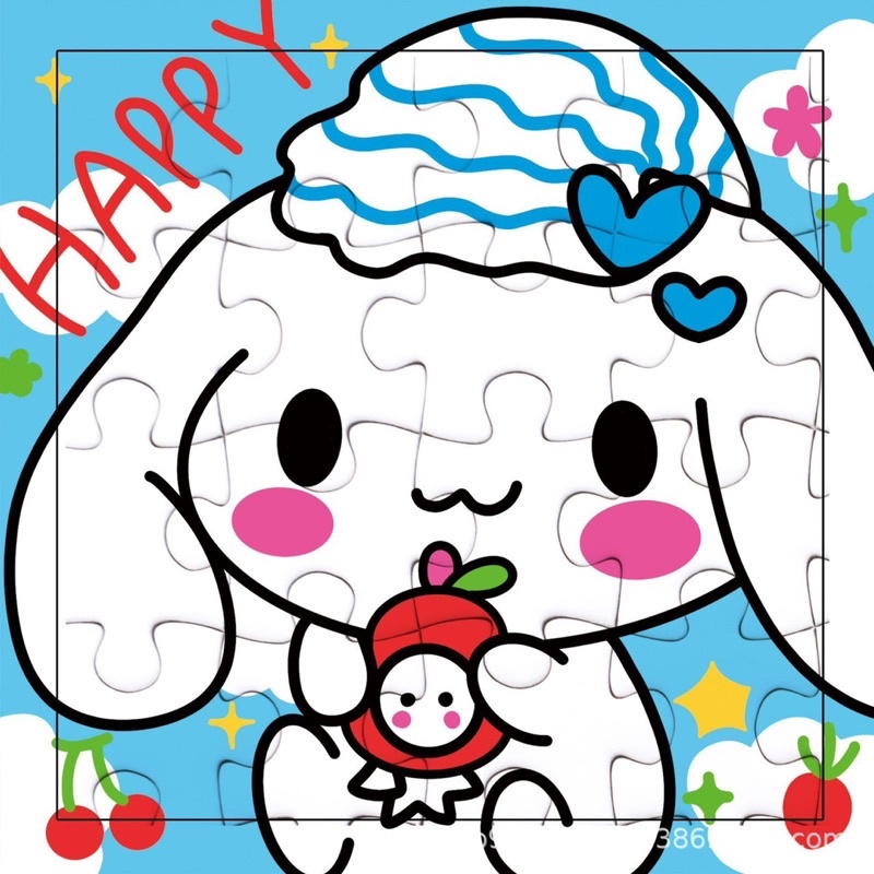 Tranh Ghép Hình Cute 15x15  Mẫu Gấu Dâu, Hellokitty, Kuromi, Cinnamoroll Cho Bé