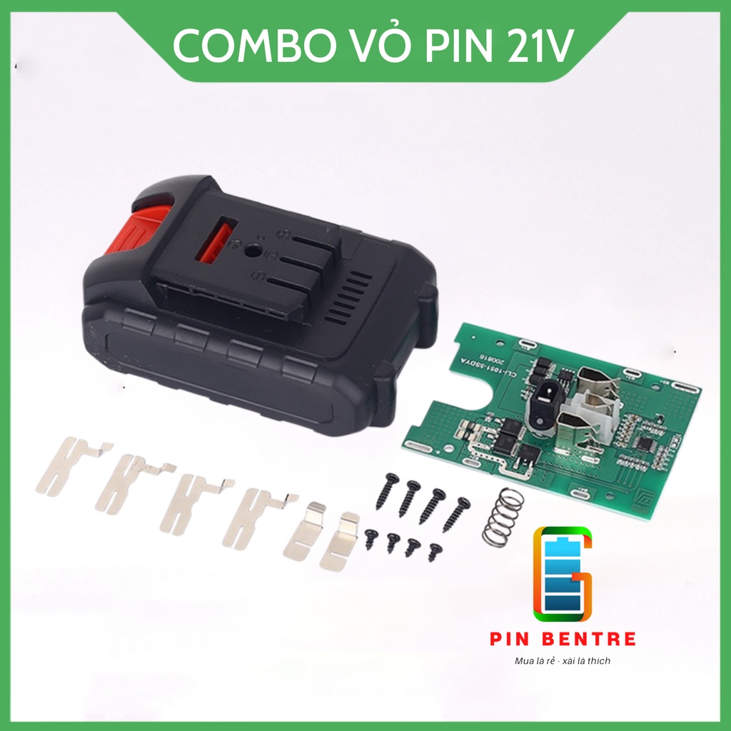 Combo vỏ và mạch pin TQ 5S1P 18V-21V jack sạc đứng [PBT1]