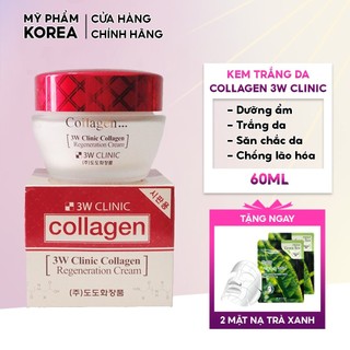 Kem dưỡng trắng da dưỡng ẩm săn chắc chống lão hóa Collagen 3W Clinic Hàn Quốc 60g giúp da trắng sáng mềm mại tự nhiên