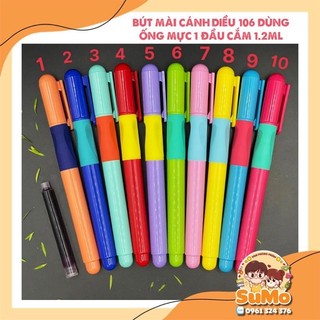 Bút mài Cánh Diều 106 dùng ống mực màu TÍM HỒNG học sinh