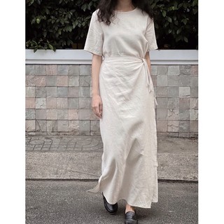 Đầm linen tà đắp chéo - ĐJ17