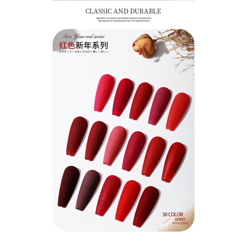 Sơn Gel AS Chai Xanh CAO CẤP Mới 2023 Mã FRS | 15ML Tông đỏ