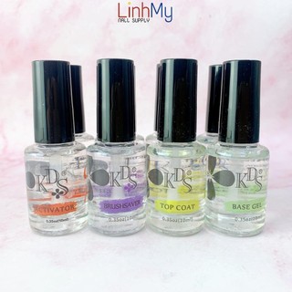 Dung dịch bột nhúng kds - base gel activator top coat brushsaver 10ml