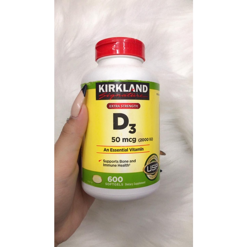 Thực phẩm bổ sung Vitamin D3 Kirkland D3 (600 viên