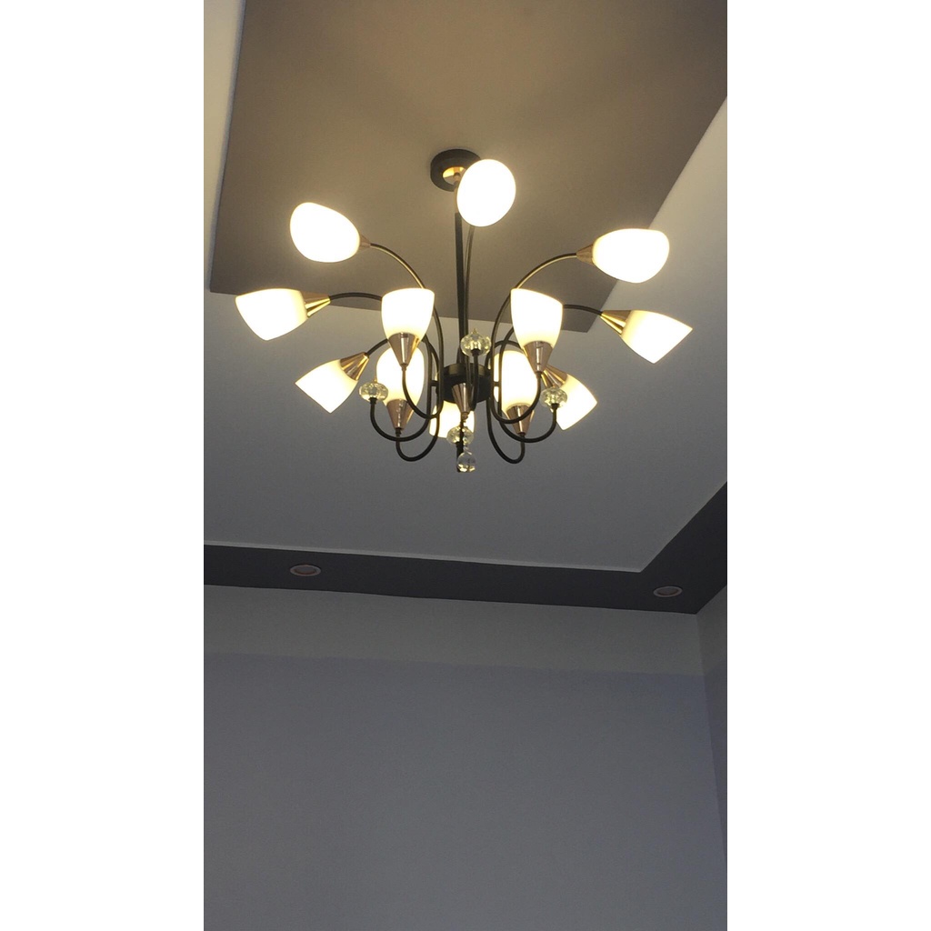 Đèn chùm Đèn Thả Trần tay TUYLIP 12-15 cánh trang trí phòng khách, phòng ngủ, bàn ăn