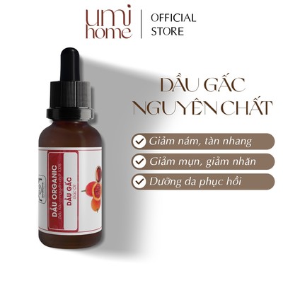 Dầu Gấc giảm nám tàn nhang, dưỡng da mắt nguyên chất UMIHA hữu cơ | Gac Fruit Oil  Organic 30ml