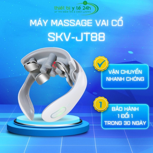 Máy mát xa vai cô xung điện, sử dụng ánh sáng sinh học tác động sâu, massage rung thư giãn, giảm đau, chất liệu an toàn