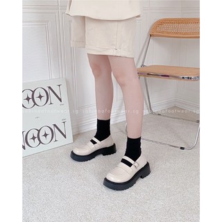 Giày lười Oxford nữ đế cao 5CM