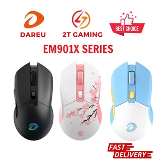 Chuột không dây dareu em901x rgb black / pink / blue white / superlight /wireless gaming mouse