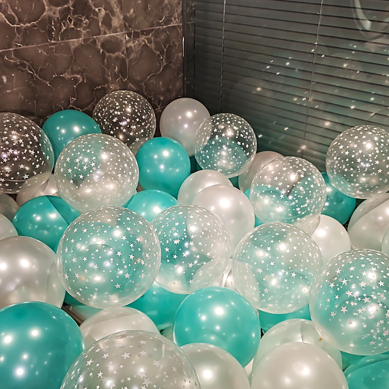 Set 30 bóng bay sinh nhật mix trang trí sinh nhật, đám cưới, tiệc tùng mix sẵn các màu, pastel, bóng nhũ, bóng chấm sao