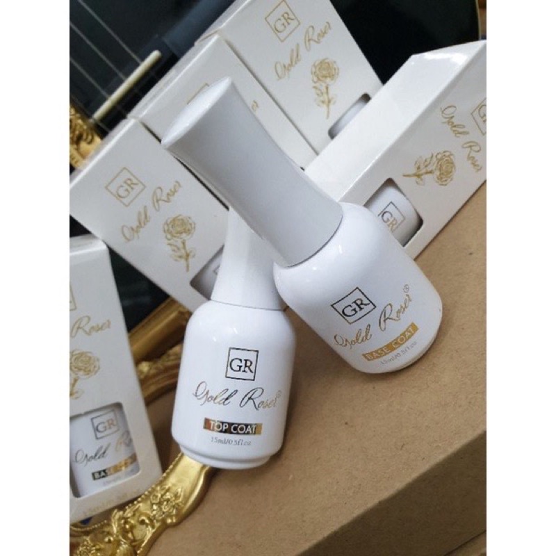Sơn gel base top Gold Rose cao cấp,chống xước, độ bền cao.Hoa Hồng ,hàng chính hãng