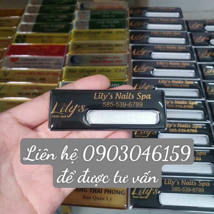 Bảng tên thay đeo áo mẫu SPA in theo yêu cầu