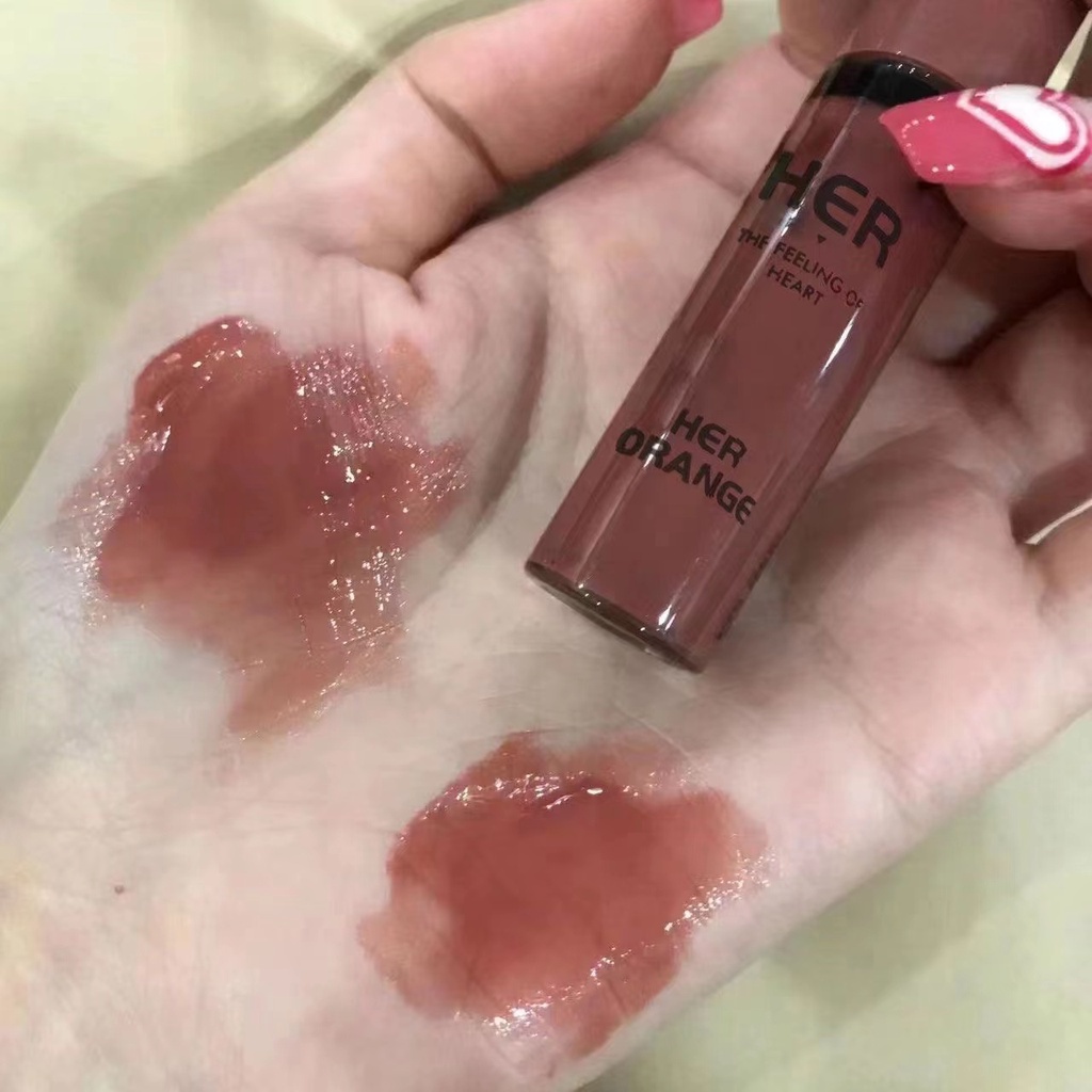 Abpopa HERORANGE® Son Bóng Dưỡng Ẩm Màu Sắc Long Lanh Lâu Trôi Tiện Dụng