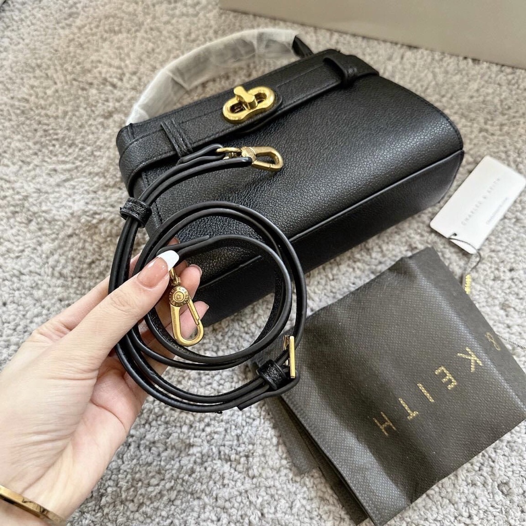 Túi đeo chéo nữ túi cn.k khóa ngang size 20 hàng xuất dư kèm dây đeo chéo sang chảnh - ZENI.STORE