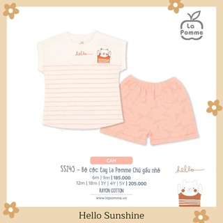 Bộ cộc tay La Pomme Chú gấu nhỏ