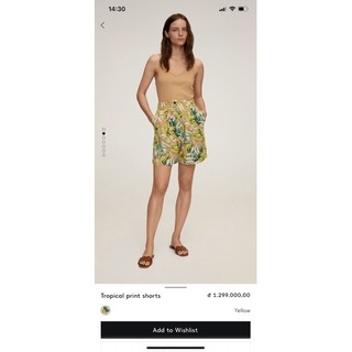 Quần short hoa Mango auth vợt sale