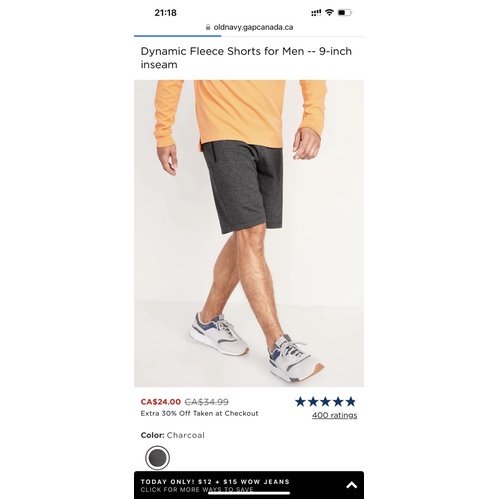 Quần short nam Oldnavy xuất xịn 50-115kg