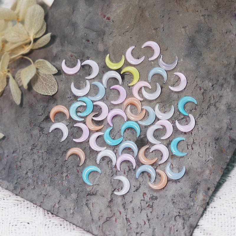 Hũ Charm Mặt trăng mix màu đính Nail