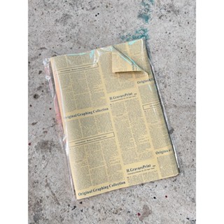 tệp 30 tờ giấy báo chữ, báo bó hoa, bọc quà, bọc vở cao cấp  dạng kraft, xi măng cực vintage và phong cách  khổ 50-70cm
