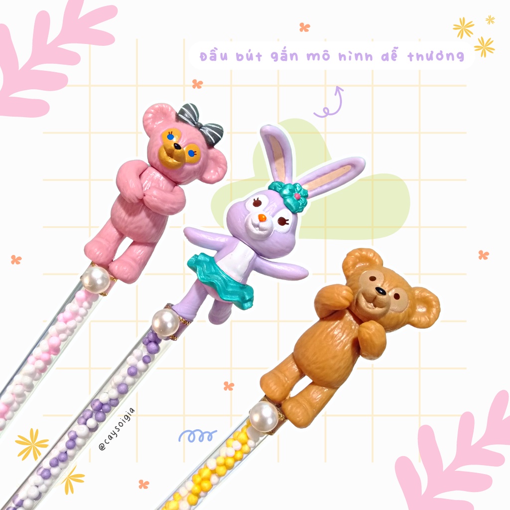 S96 - Bút dao rọc giấy Disney thỏ Stella gấu Duffy gấu Shellie dễ thương unbox đơn hàng, cắt sticker băng dán washi tape