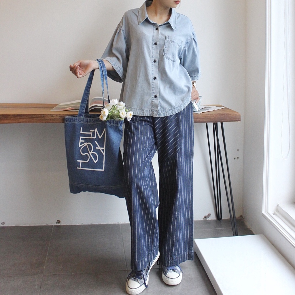 Túi tote jeans LimeBasil