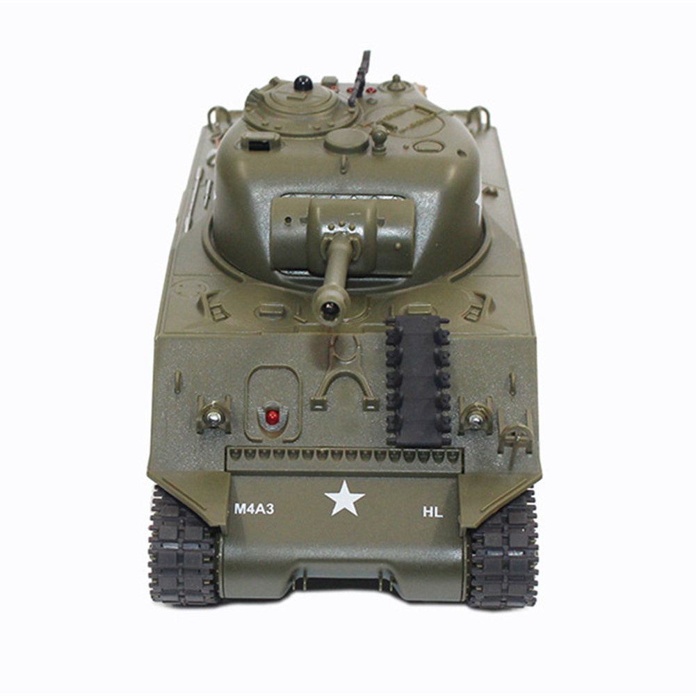 Xe tăng điều khiển từ xa Heng Long M4A3 cỡ nhỏ tỉ lệ 1:30 đồ chơi mô hình xe tank shermen âm thanh nhả khói như thật