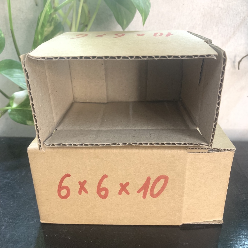 100 Hộp carton 10x6x6 cm siêu cứng, hộp giấy 10x6x6 cm siêu cứng