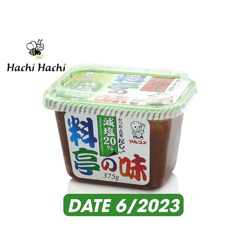 DATE 06/2023 - Miso Dashi trộn sẵn Marukome (Cắt giảm 20% muối) 375g - Hachi Hachi Japan Shop