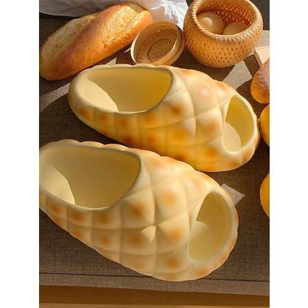 Dép bánh mì dễ thương đế dày-Dép lê quai ngang mùa hè 2023