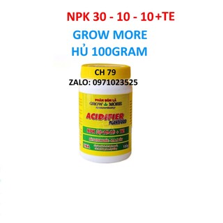 Phân bón lá đâm chồi, vọt đọt, lá xanh dày growmore 30-10-10 + te
