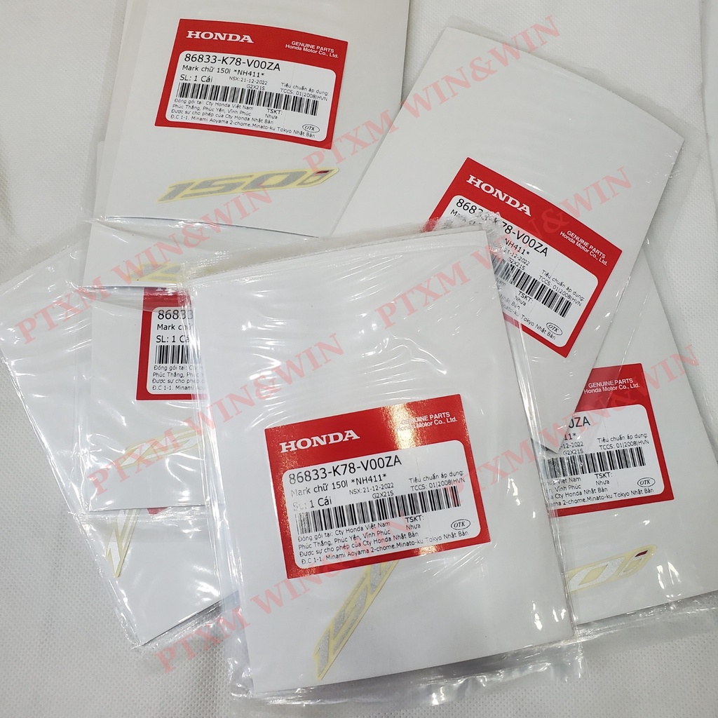 Tem chữ 150i Sh 150i  - 86833-K78-V00ZA