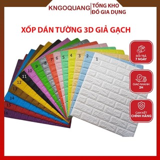 Xốp Dán Tường 3D Giả Gạch Kích Thước 70cm x 77cm Dày 4mm, Xốp Dán Tường Có Keo Sẵn Cách Âm Cách Nhiệt, Chống Thấm Nước