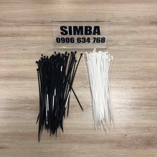 3 bịch 70-80 sợi dây rút nhựa 5x250, màu đen/trắng
