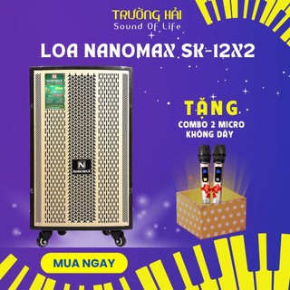 Loa kéo nanomax sk-12x2 bass 30cm 420w bluetooth karaoke