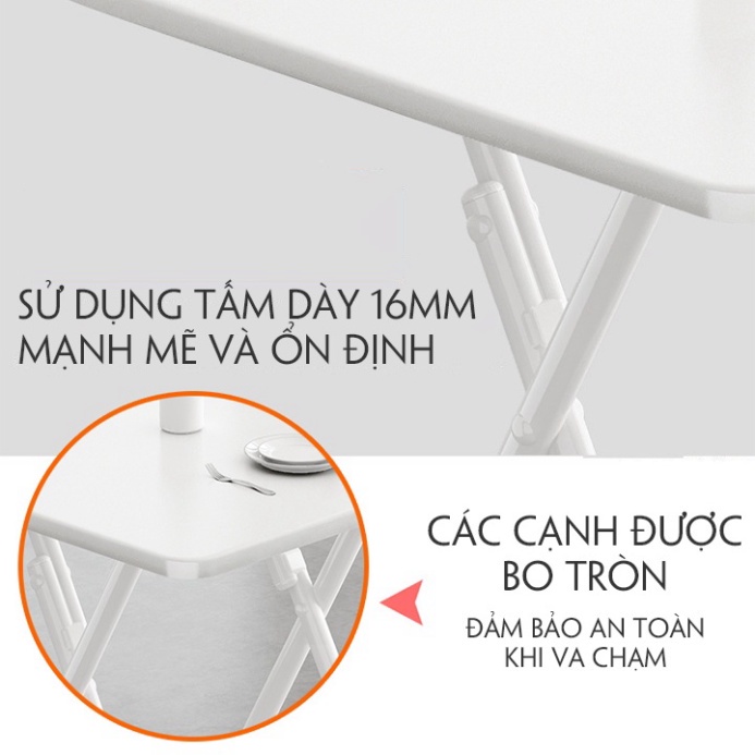 Bộ Bàn Ghế Ăn Gấp Gọn Đa Năng Thông Minh Cho 4-6 Người,Bộ Bàn KT:80*80*74cm Chống Nước Dễ Lau Chùi Vệ Sinh | BigBuy360 - bigbuy360.vn