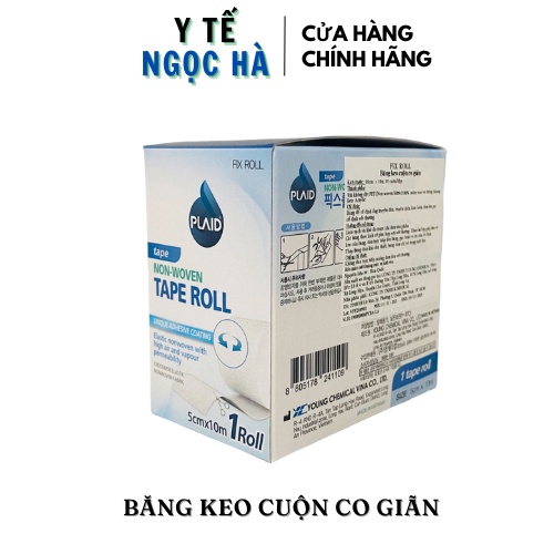Băng Keo Cuộn Co Giãn Tape Roll/ Fix Roll 5cmx10m, Băng keo y tế an toàn cho da, dính th.u.ốc đông y