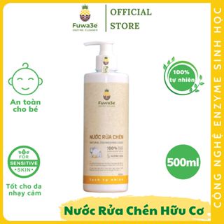 Nước Rửa Bát Hữu Cơ Fuwa3e Organic Enzyme Sinh học 500ml An Toàn Cho Bé Bảo Vệ Da Tay Công Nghệ Lên Men Trái Cây 500ml