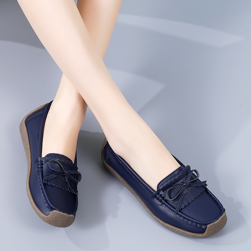 Women's Shoes Fashion Comfortable Soft Leather Shoes Women Flat Shoes Size35-44