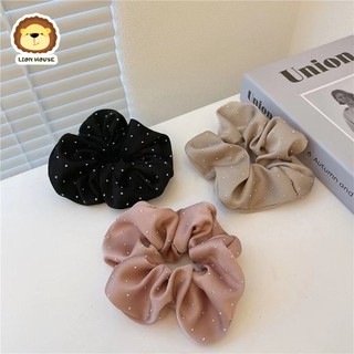 Cột tóc/Scrunchies vải lụa đính hạt [LH1764] Nữ tính, sang trọng