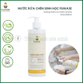 Nước rửa chén sinh học Fuwa3E, rửa chén hữu cơ chai 500ml - Tiệm Xanh nhà mình