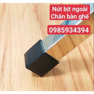 10 nút bịt ngoài 15*15-16*16-20*20-25*25-30*30-40*40-50*50-60*60-20*40-25*50-30*60-40*80, nút bịt chân bàn, ghế, sắt hộp