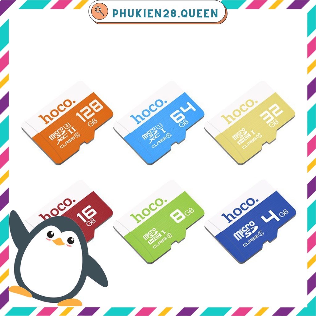 Thẻ Nhớ Điện Thoại Hoco Chính Hãng, Thẻ Nhớ Micro SD 64GB/4GB/8GB/16GB/32GB/128GB