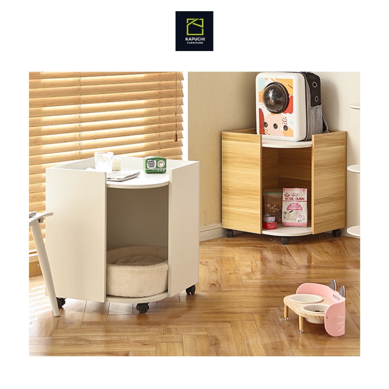 Kệ đầu giường đa năng kết hợp Cat Box KAPUCHI - KP194