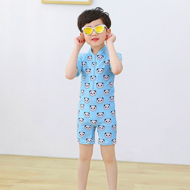 Đồ bơi bé gái đồ bơi bé trai liền thân ngắn tay size từ 14kg đến 30kg