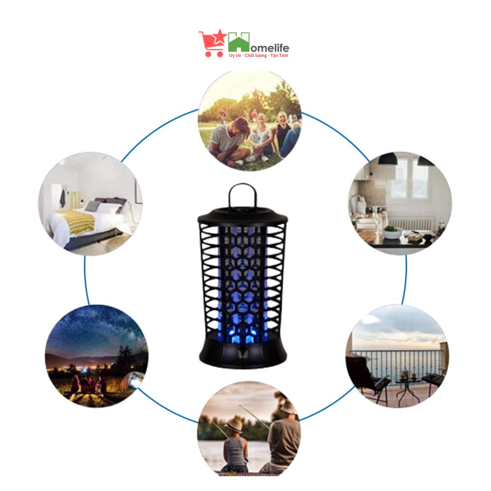Đèn bắt muỗi hình trụ mosquito trap, đèn bẫy muỗi, côn trùng  thông minh thế hệ mới có lớp lưới điện 3D siêu diệt muỗi