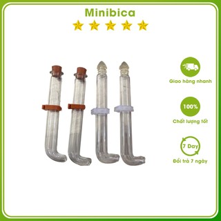 Cóng đựng nước cho chim chào mào Minibica ống dài chất liệu thủy tinh cao cấp đủ cỡ siêu bền PK133