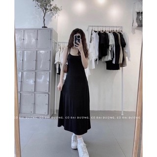 Váy 2 dây đen basic